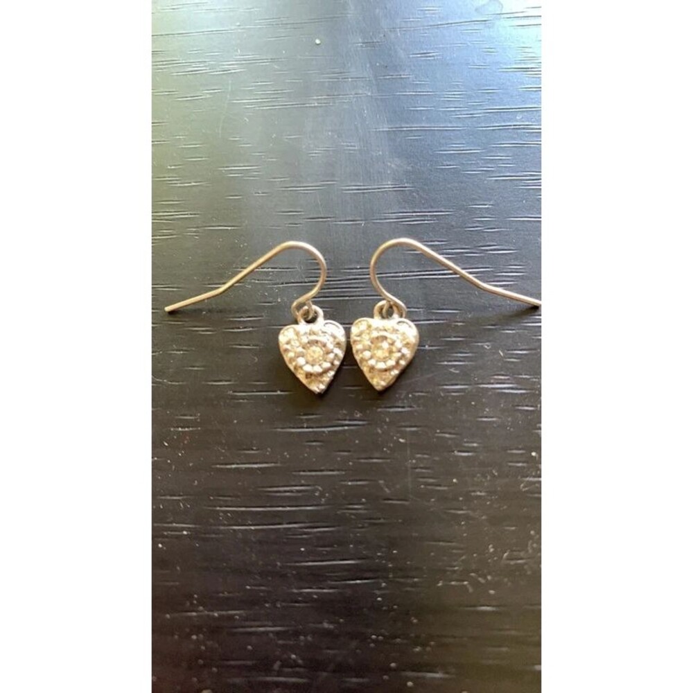Dainty Silver heart earrings